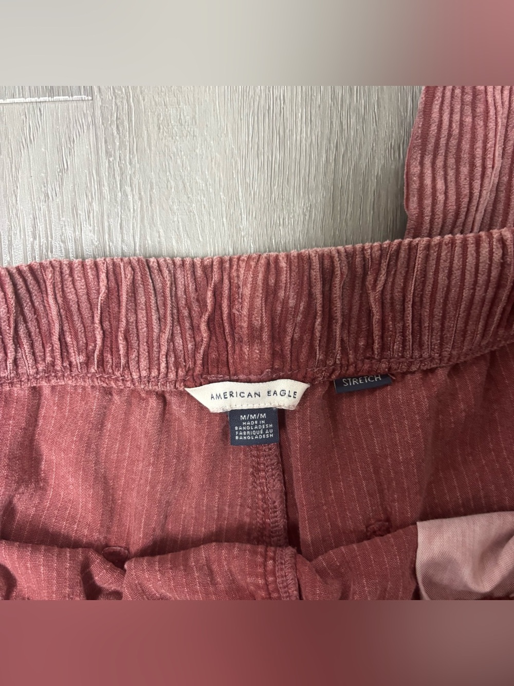 American Eagle Stretch Low Rise Corduroy Drawstring Pants Women’s Size Medium - Picture 3 of 7